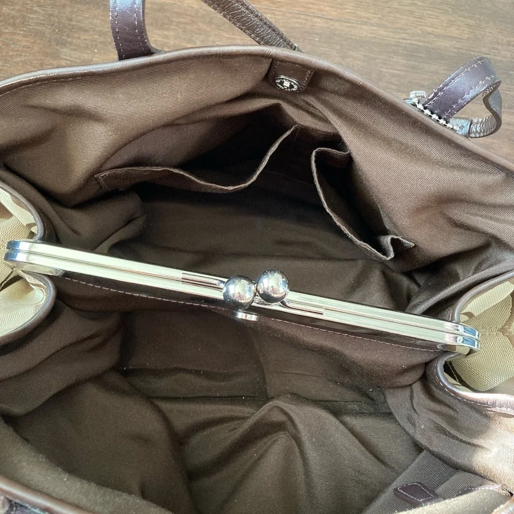 Vintage Coach Signature Brown and Cream Bag - Picture 6 of 8